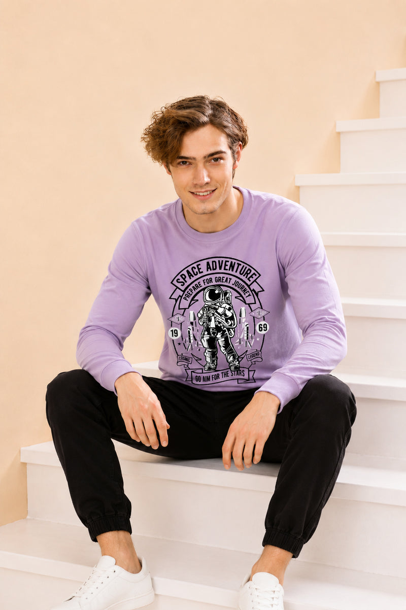 Faltu.co Space Adventure Printed Men’s Full Sleeve Premium Pure Cotton Sweatshirt