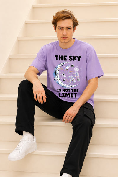 Faltu.co The Sky Is the Limit Men’s Printed Oversized Baggy Fit Rich Soft Cotton Fabric T-shirt
