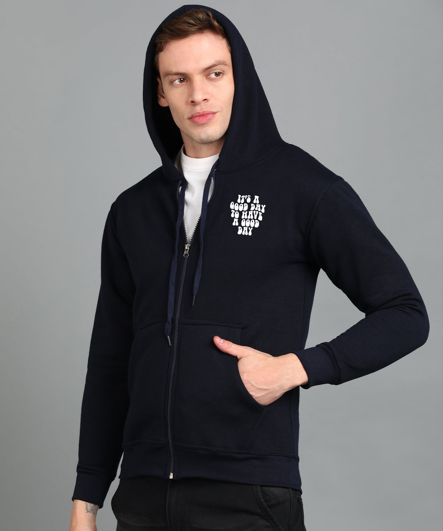 It’s a Good Day to Have a Good Day Men’s Zipper Hoodie