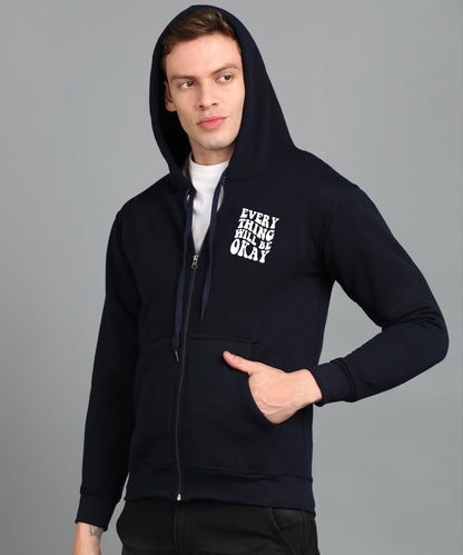 Everything Will Be Okay Men's Zipper Hoodie | Comfortable & Stylish