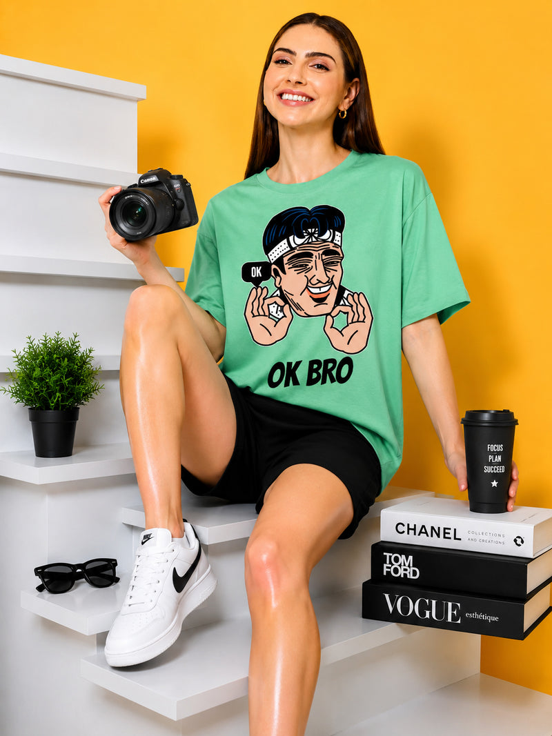 OK Bro Oversized Baggy Loose Fit T-Shirt