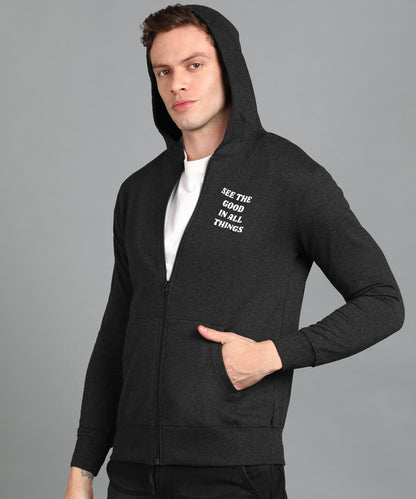 See the Good in All Things Men's Zipper Hooded Hoodie | Comfortable & Stylish