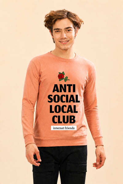 Anti Social Local Club Printed Men’s Full Sleeve Premium Pure Cotton Sweatshirt