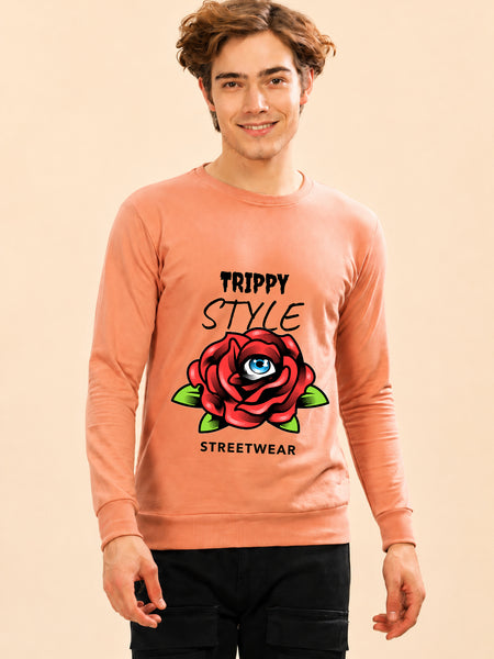 Trippy Style Streetwear Printed Men’s Full Sleeve Premium Pure Cotton Sweatshirt
