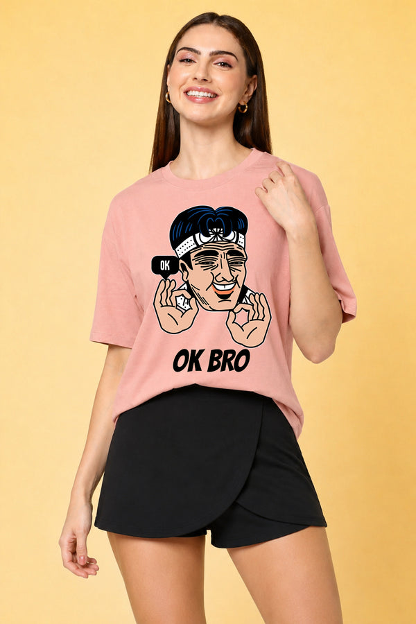 OK Bro Oversized Baggy Loose Fit T-Shirt