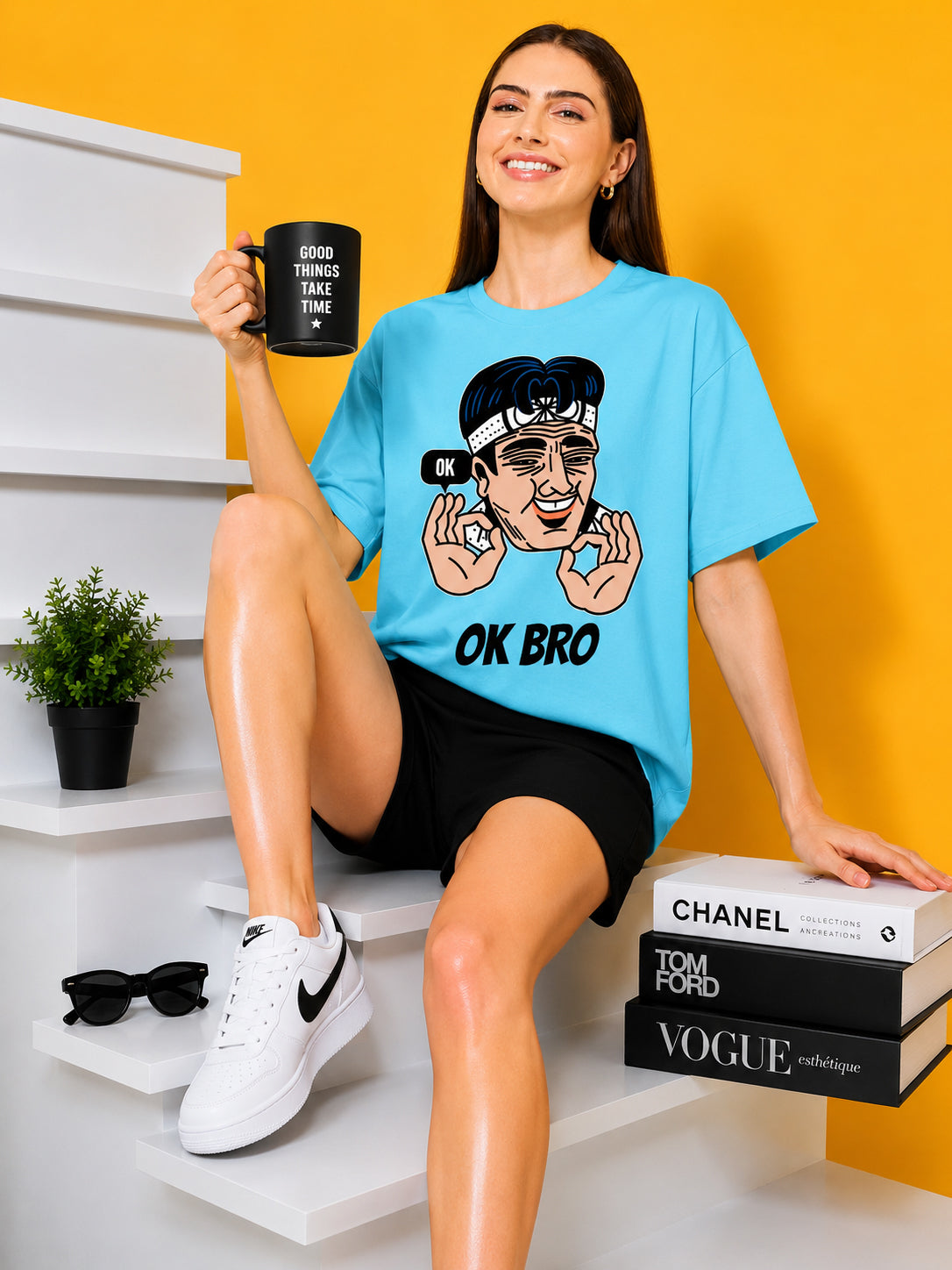 OK Bro Oversized Baggy Loose Fit T-Shirt