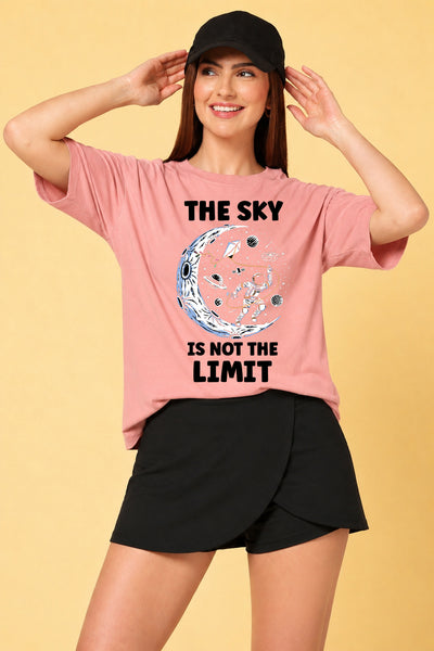 The Sky is The Limit Printed Oversized Baggy Loose Fit T-Shirt