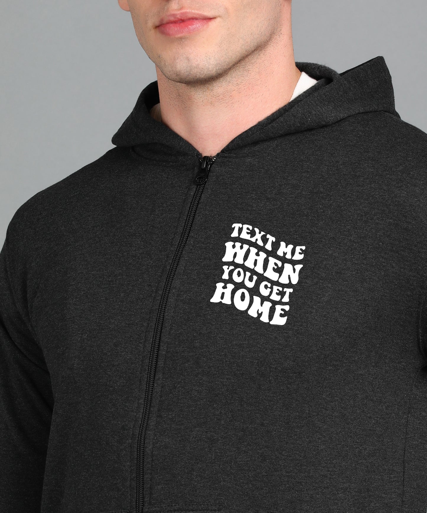 Text Me When You Get Home Men’s Zipper Hoodie | Stylish & Comfortable