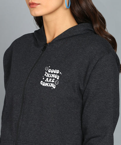 Good Things Are Coming Women’s Zipper Hoodie