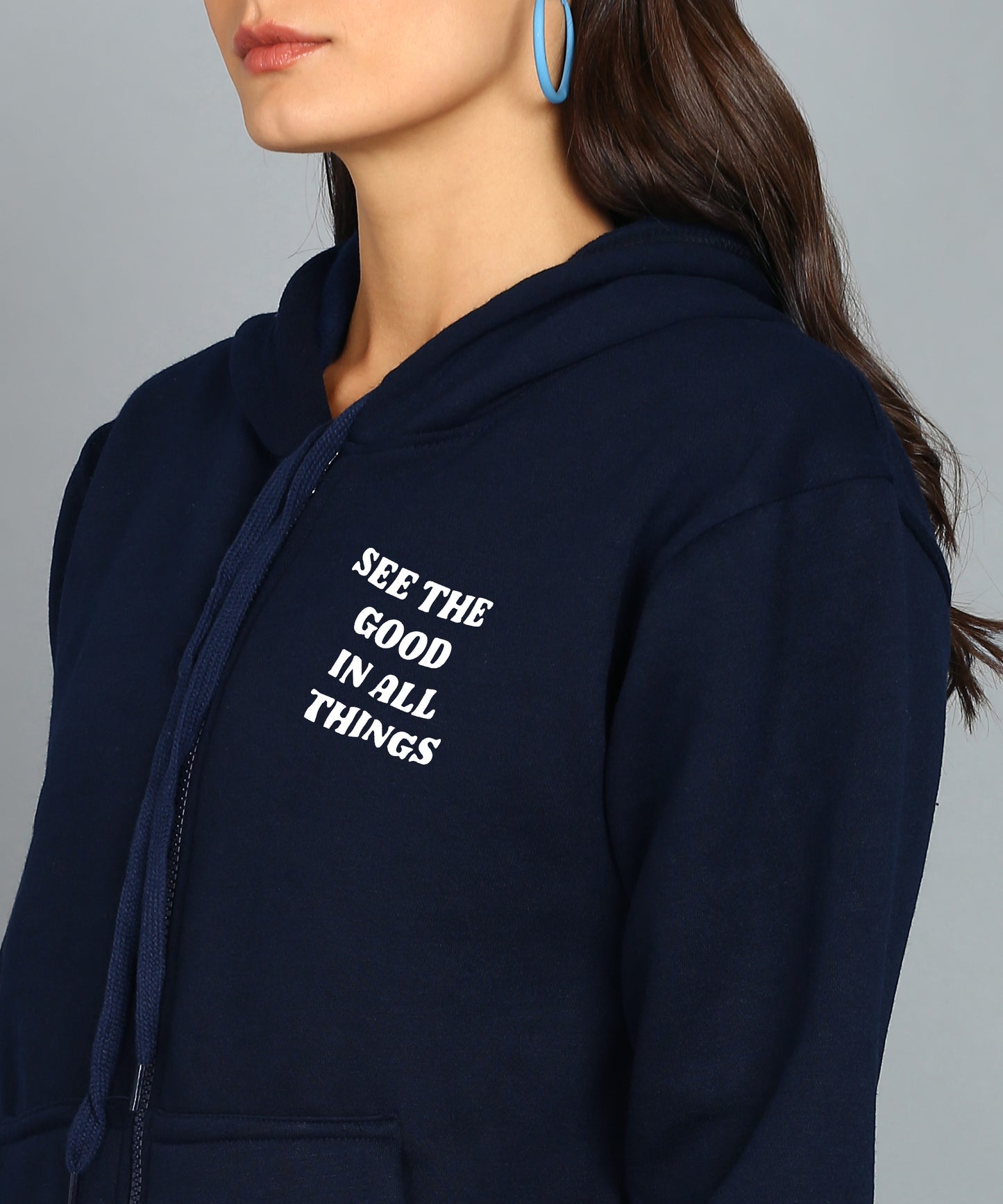 See the Good in All Things Zipper Hoodie for Women
