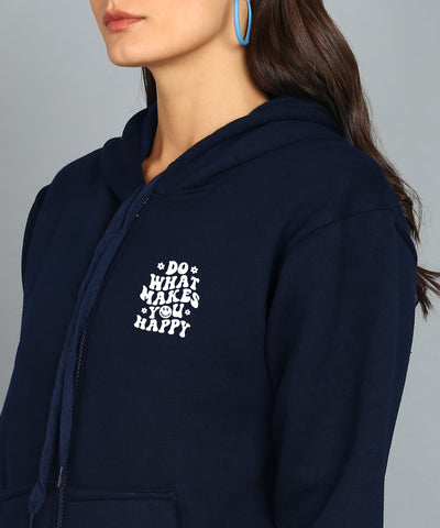 Do What Makes You Happy Women’s Cozy & Stylish Zipper Hooded Hoodie
