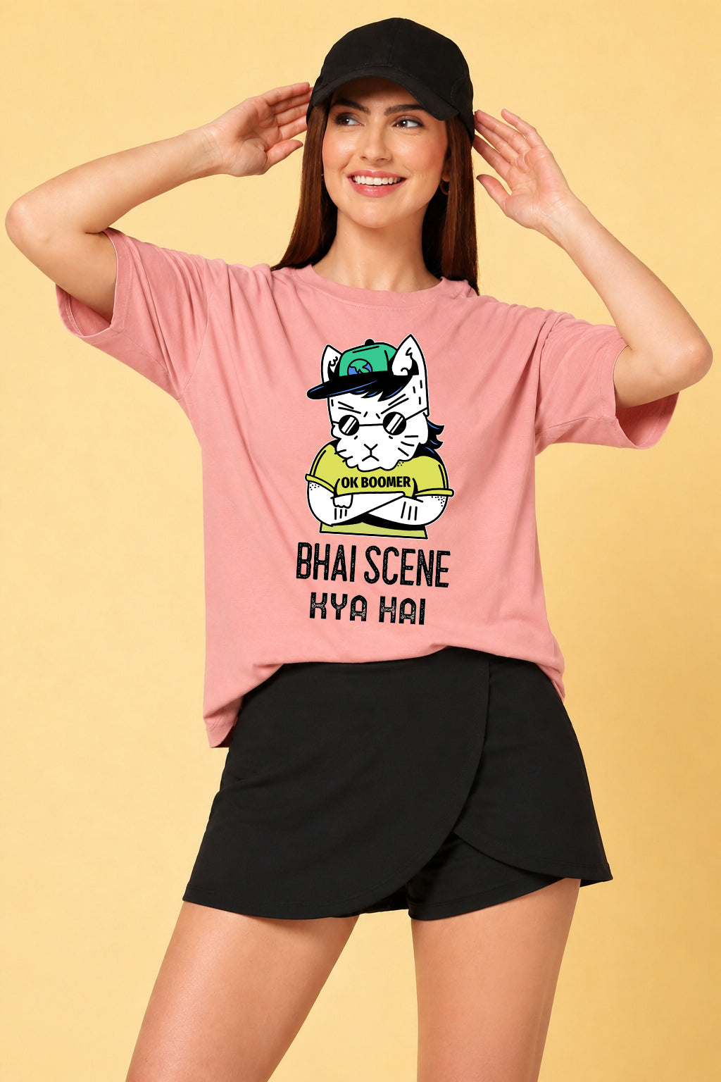 Bhai Scene Kya Hai Oversized Baggy Loose Fit T-Shirt