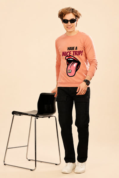 Have A Nice Trip Printed Men’s Full Sleeve Premium Pure Cotton Sweatshirt