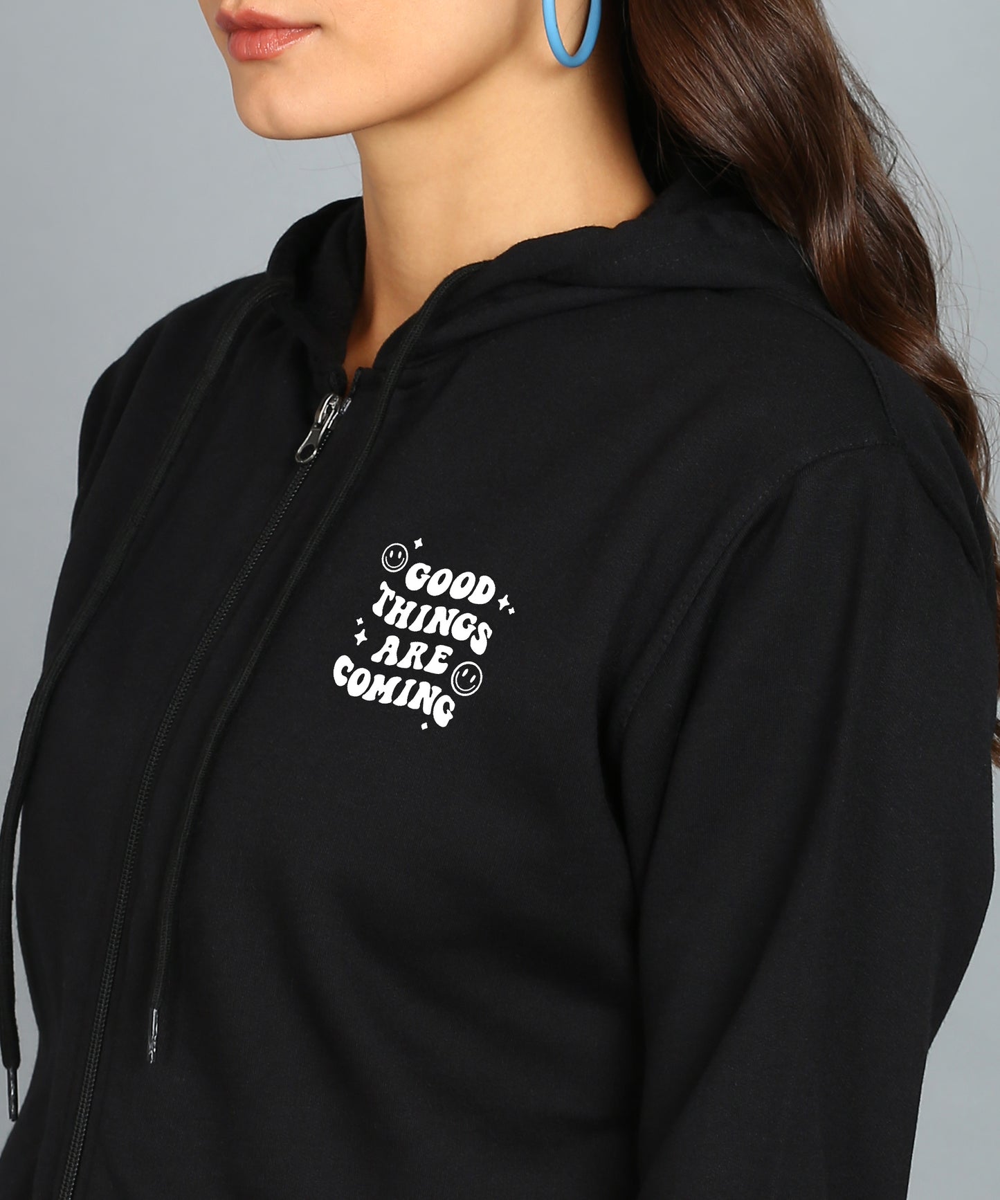 Good Things Are Coming Women’s Zipper Hoodie