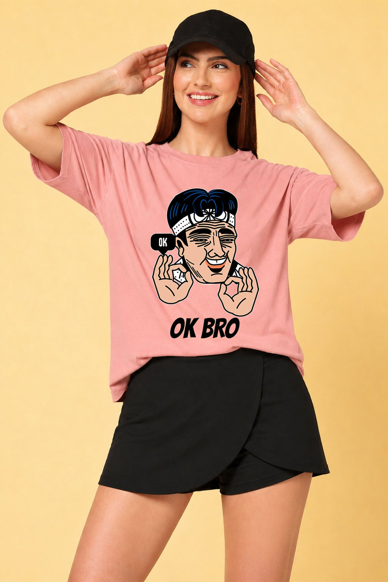 OK Bro Oversized Baggy Loose Fit T-Shirt