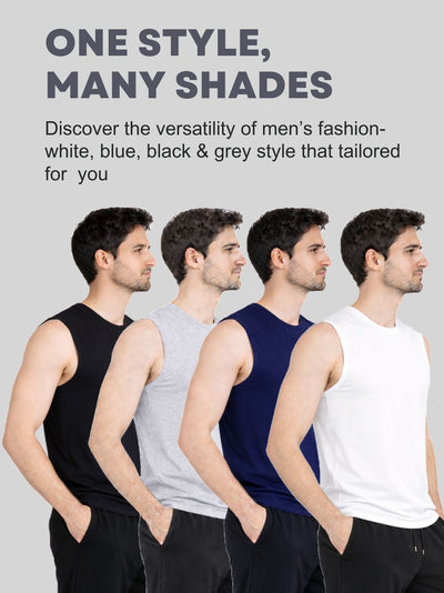 Faltu.co Men Cotton Gym Vest Breathable Sleeveless Sando