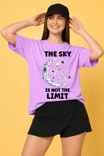 The Sky is The Limit Printed Oversized Baggy Loose Fit T-Shirt