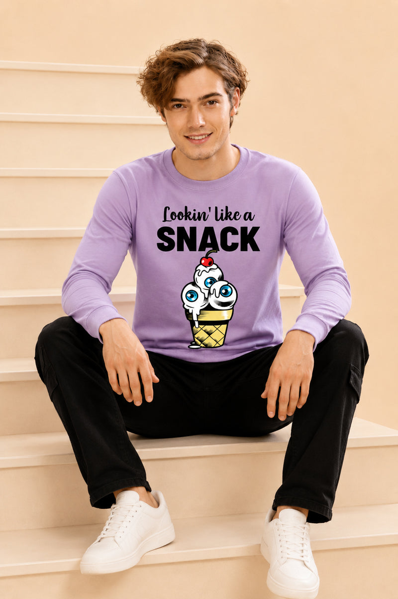 Looking Like A Snack Printed Men’s Full Sleeve Premium Pure Cotton Sweatshirt