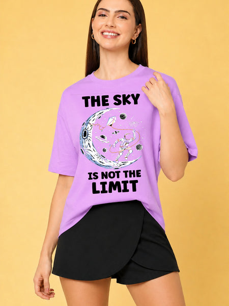 The Sky is The Limit Printed Oversized Baggy Loose Fit T-Shirt