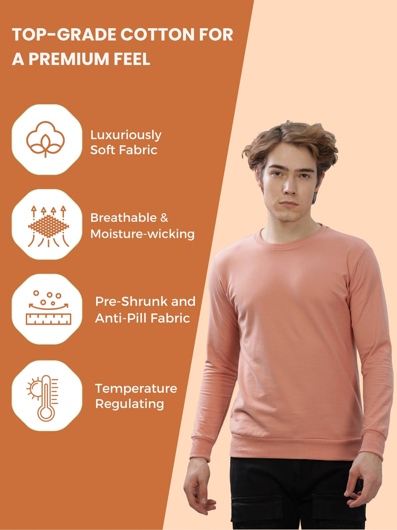 Men’s Solid Stylish Look Full Sleeve Premium Comfort Sweatshirt