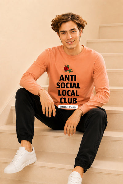 Anti Social Local Club Printed Men’s Full Sleeve Premium Pure Cotton Sweatshirt
