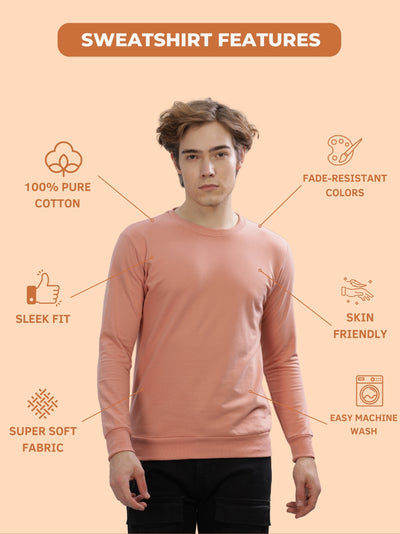 Men’s Solid Stylish Look Full Sleeve Premium Comfort Sweatshirt