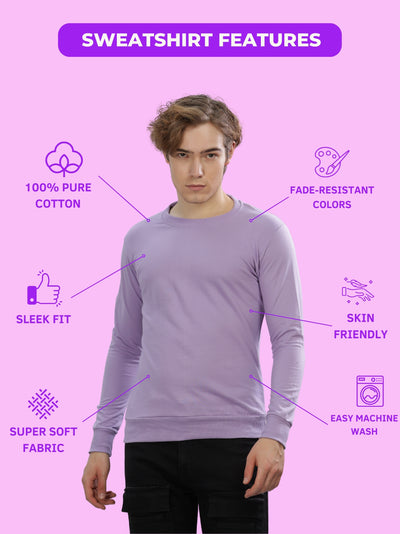 Men’s Solid Stylish Look Full Sleeve Premium Comfort Sweatshirt