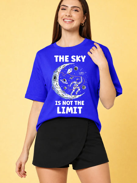 The Sky is The Limit Printed Oversized Baggy Loose Fit T-Shirt