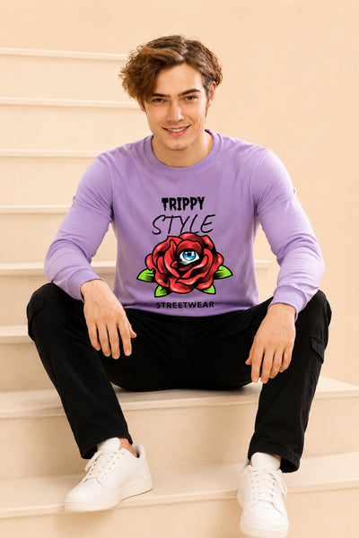 Trippy Style Streetwear Printed Men’s Full Sleeve Premium Pure Cotton Sweatshirt