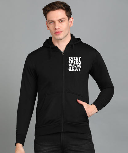 Everything Will Be Okay Men's Zipper Hoodie | Comfortable & Stylish