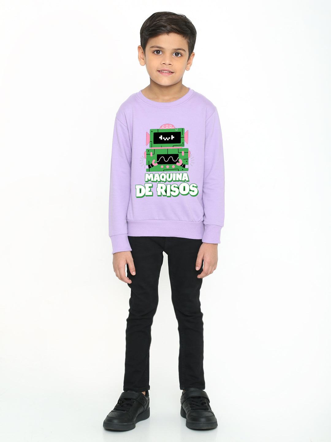 Kids Boys Robot Trendy Graphic Sweatshirt