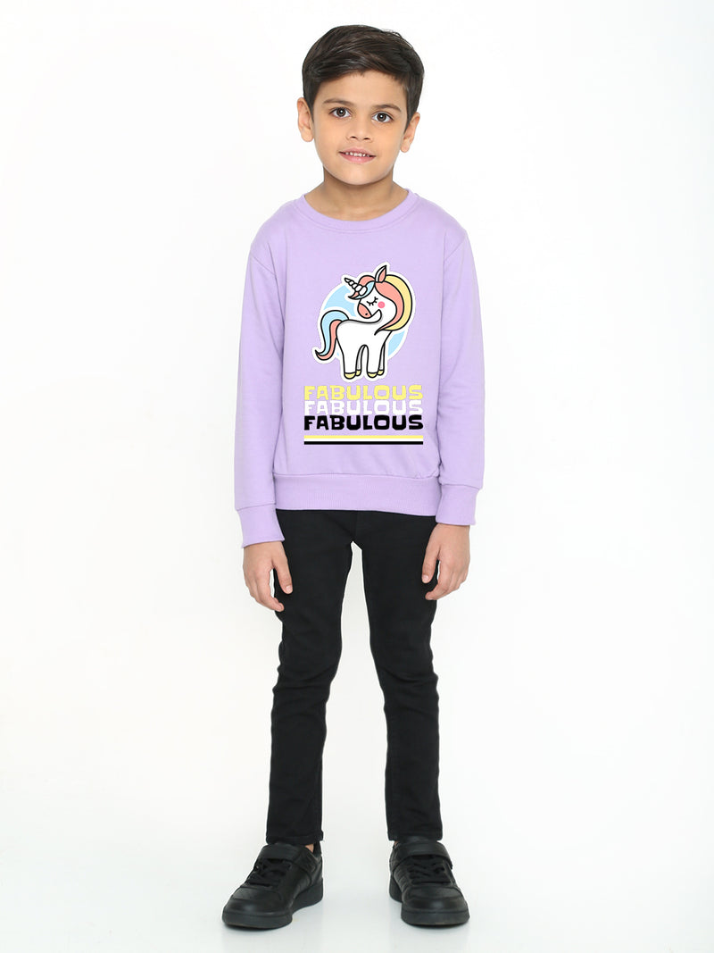 Kids Boys Fabulous Unicorn Graphic Sweatshirt