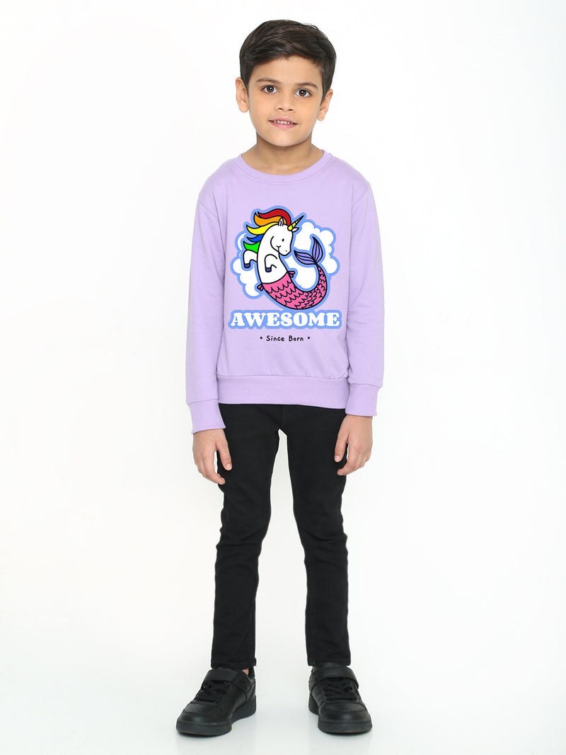 Kids Boys Mermicorn Awesome Since Born Graphic Sweatshirt