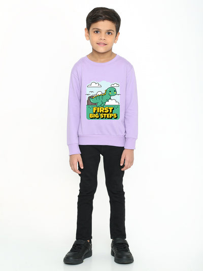 Kids Boys Dinosaur First Big Steps Graphic Sweatshirt