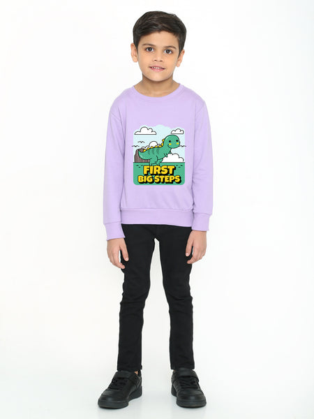 Kids Boys Dinosaur First Big Steps Graphic Sweatshirt