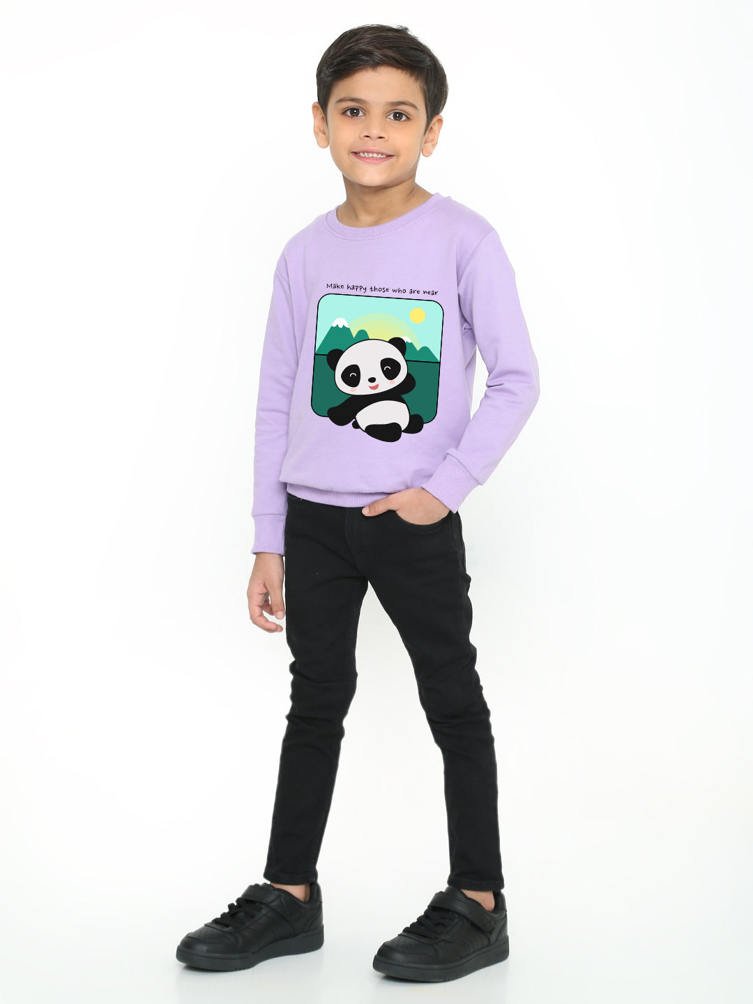 Kids Cute Panda Boys' Graphic Sweatshirt
