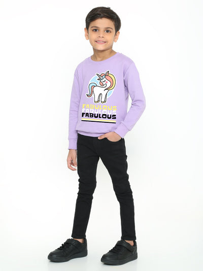 Kids Boys Fabulous Unicorn Graphic Sweatshirt