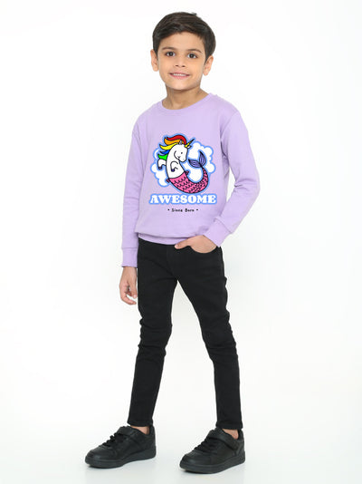 Kids Boys Mermicorn Awesome Since Born Graphic Sweatshirt