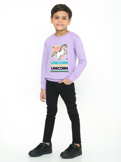 Kids Boys Unicorn Rainbow Graphic Sweatshirt – Stylish & Cozy