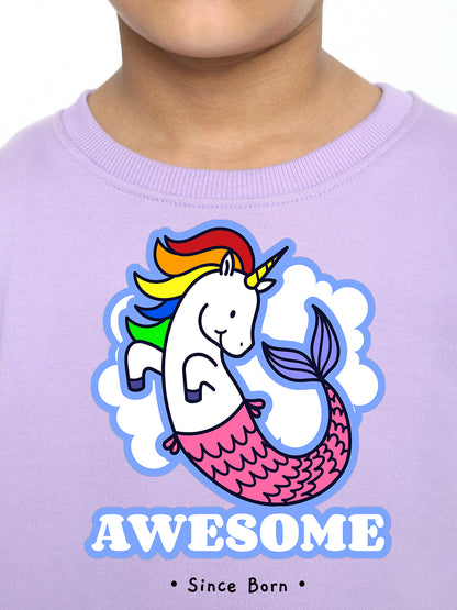 Kids Boys Mermicorn Awesome Since Born Graphic Sweatshirt