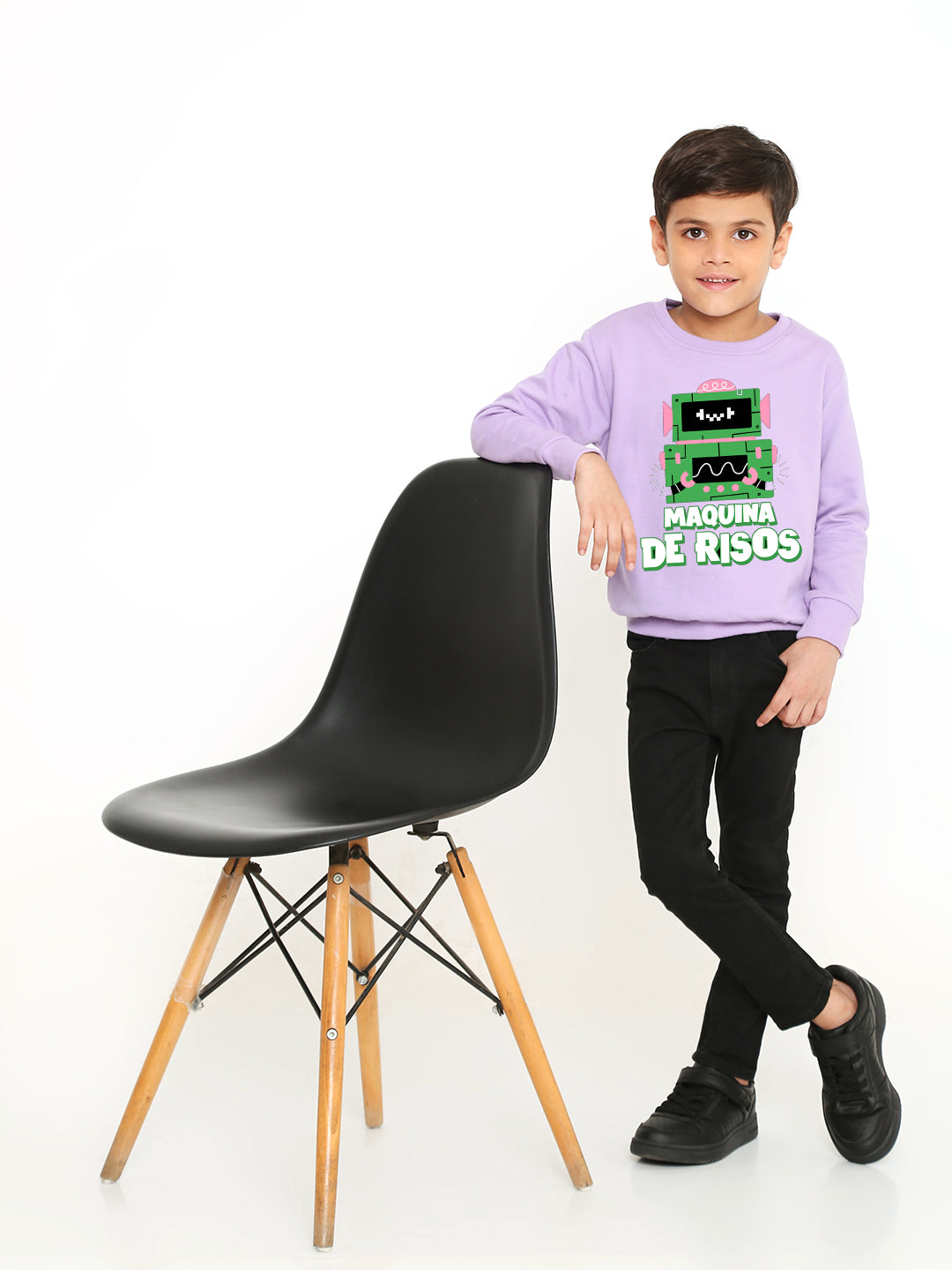 Kids Boys Robot Trendy Graphic Sweatshirt