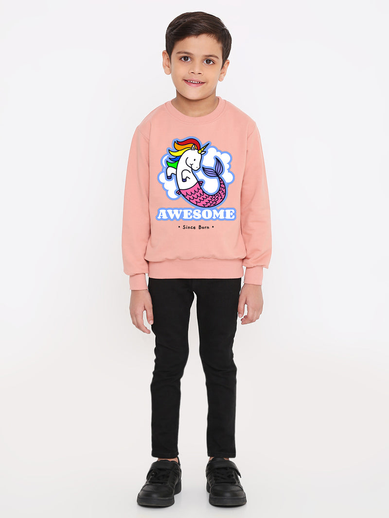 Kids Boys Mermicorn Awesome Since Born Graphic Sweatshirt