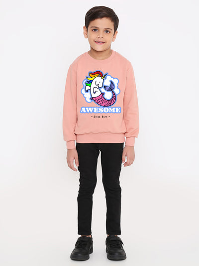 Kids Boys Mermicorn Awesome Since Born Graphic Sweatshirt
