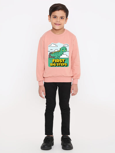 Kids Boys Dinosaur First Big Steps Graphic Sweatshirt