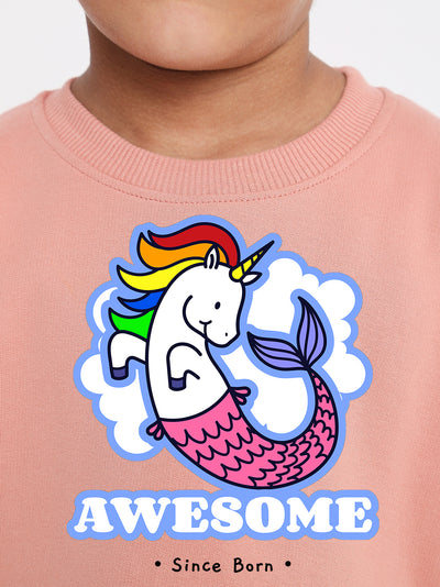 Kids Boys Mermicorn Awesome Since Born Graphic Sweatshirt