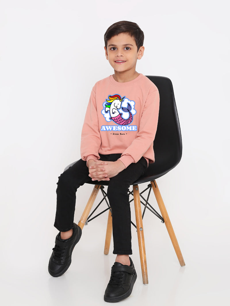 Kids Boys Mermicorn Awesome Since Born Graphic Sweatshirt