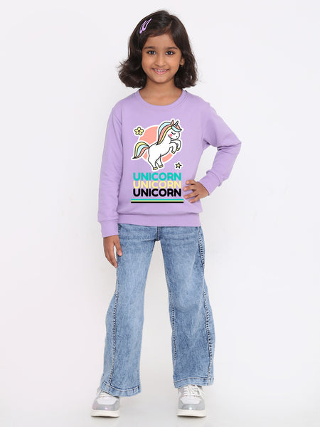 Kids Girls Unicorn Sweatshirt