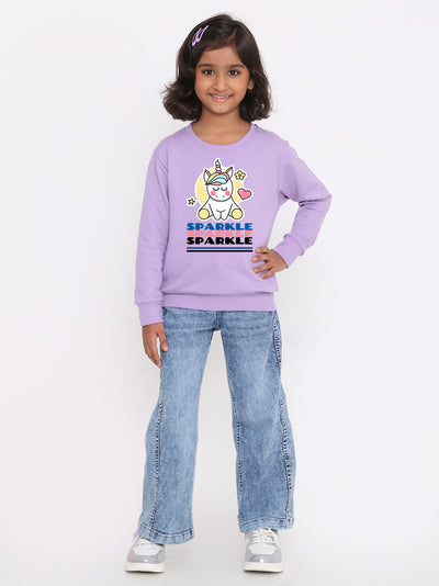 Kids Girls Unicorn Sparkle Sweatshirt