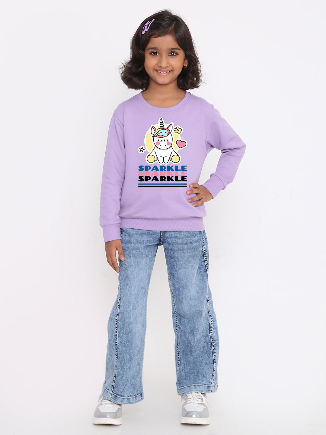 Kids Girls Unicorn Sparkle Sweatshirt