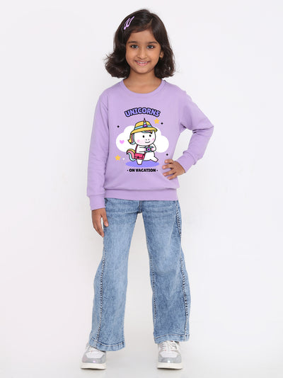 Kids Girls' Unicorn Vacation Sweatshirt